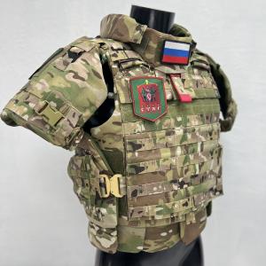 Бронежилет «Доспех» с карманами под плиты, наплечниками «Лепесток», поясом «Фестоны».