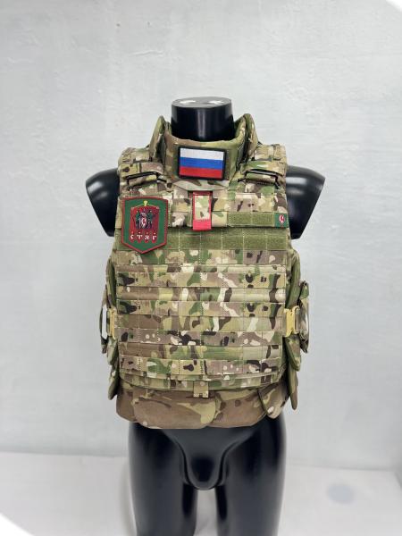 Бронежилет "Доспех" с карманами под плиты, с защитным поясом "Фестоны"
